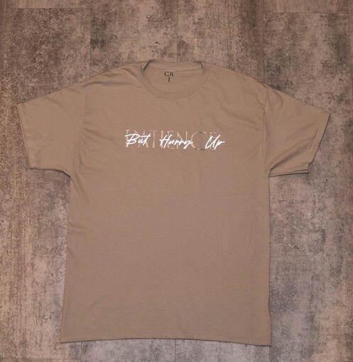 Sand T- Shirt Silver Letters $50