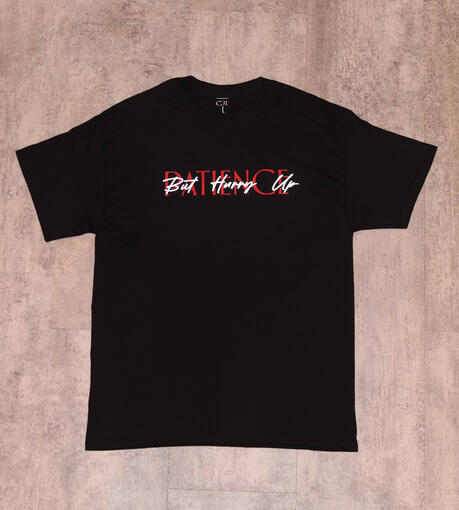 Black T- Shirt Red Letters $50