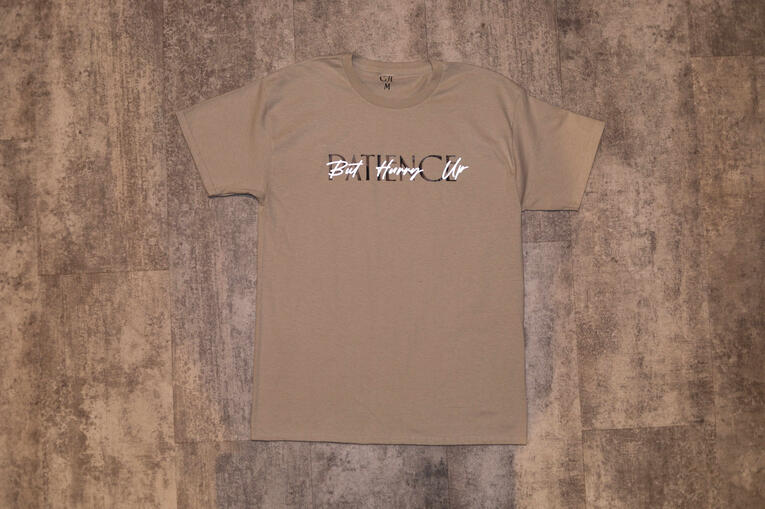 Sand T- Shirt Blue Letters $50