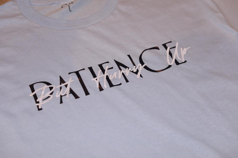 Light Blue T- Shirt Blue Letters $50